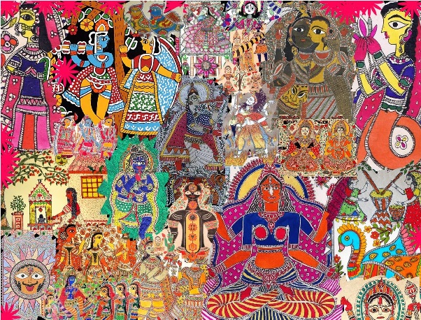 Indian Art Forms Collage